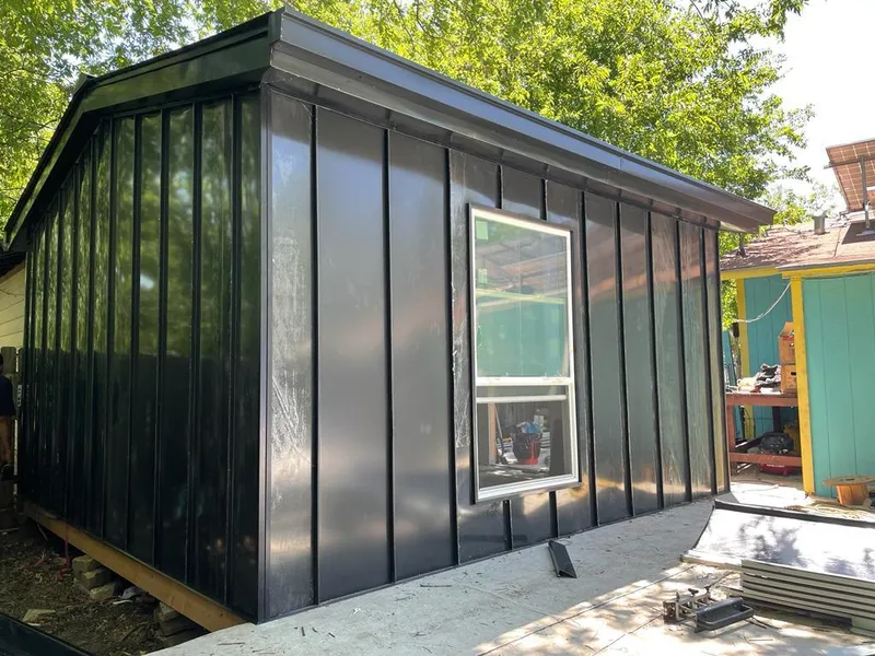 Black standing seam metal wall panels for Metal Roof Installation in Yarmouth